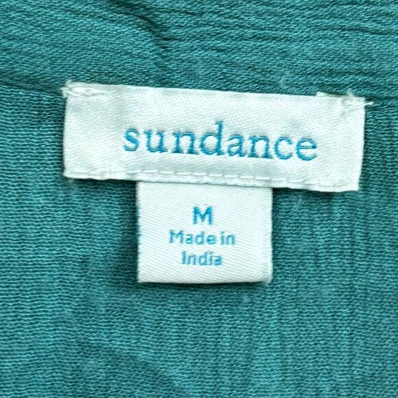 Sundance Tropical Dreams Maxi Dress Blue Red Embroidered Boho size medium - Picture 15 of 15